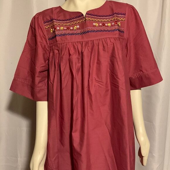 Vintage Embroidered Porch Dress Size Large - Picture 2 of 16
